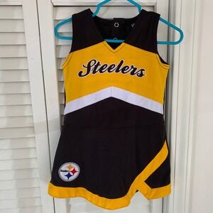 Kids Pittsburgh Steelers Cheerleader Dress Infant Toddler 24M NFL Team‎ Apparel